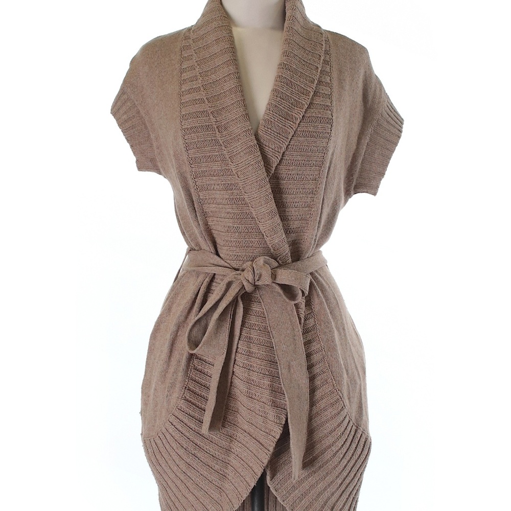 BCBG Max Azria‎ Long Knitted Gray Sweater Sz XSmall
